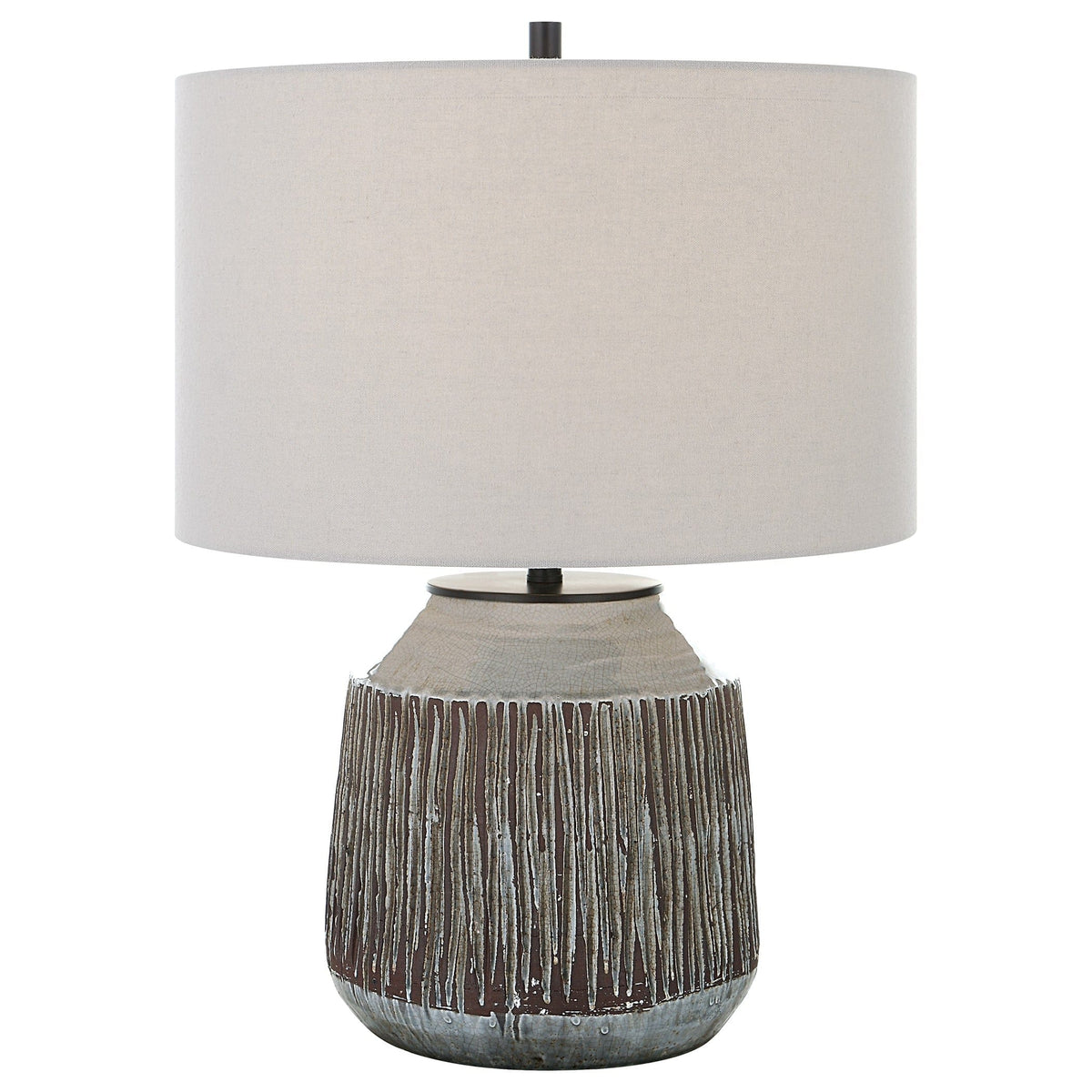 Uttermost Lighting Neolithic Blue-Gray Table Lamp House of Isabella UK