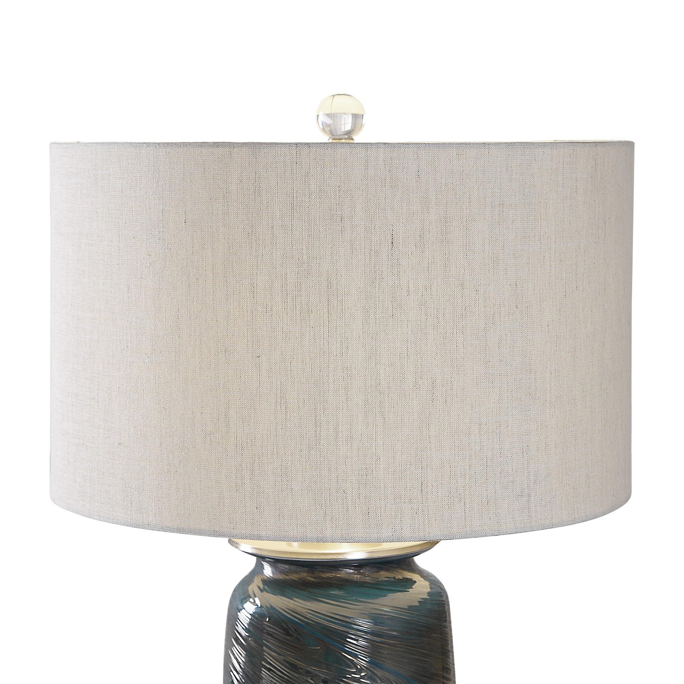 Uttermost Lighting Olesya Swirl Glass Table Lamp House of Isabella UK