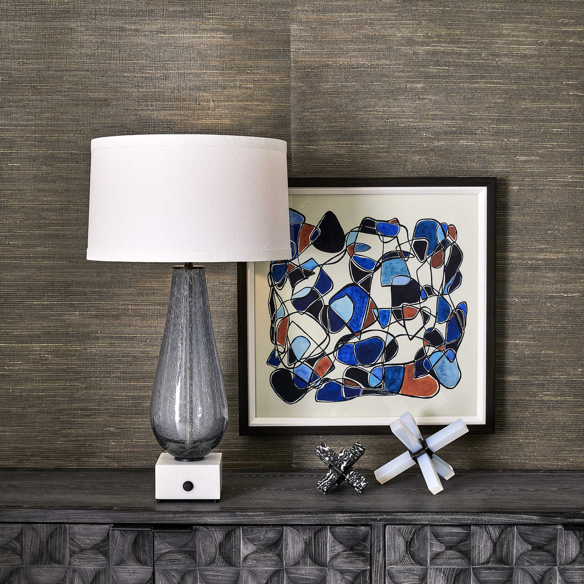 Uttermost Lighting Ombre Raindrop Table Lamp House of Isabella UK