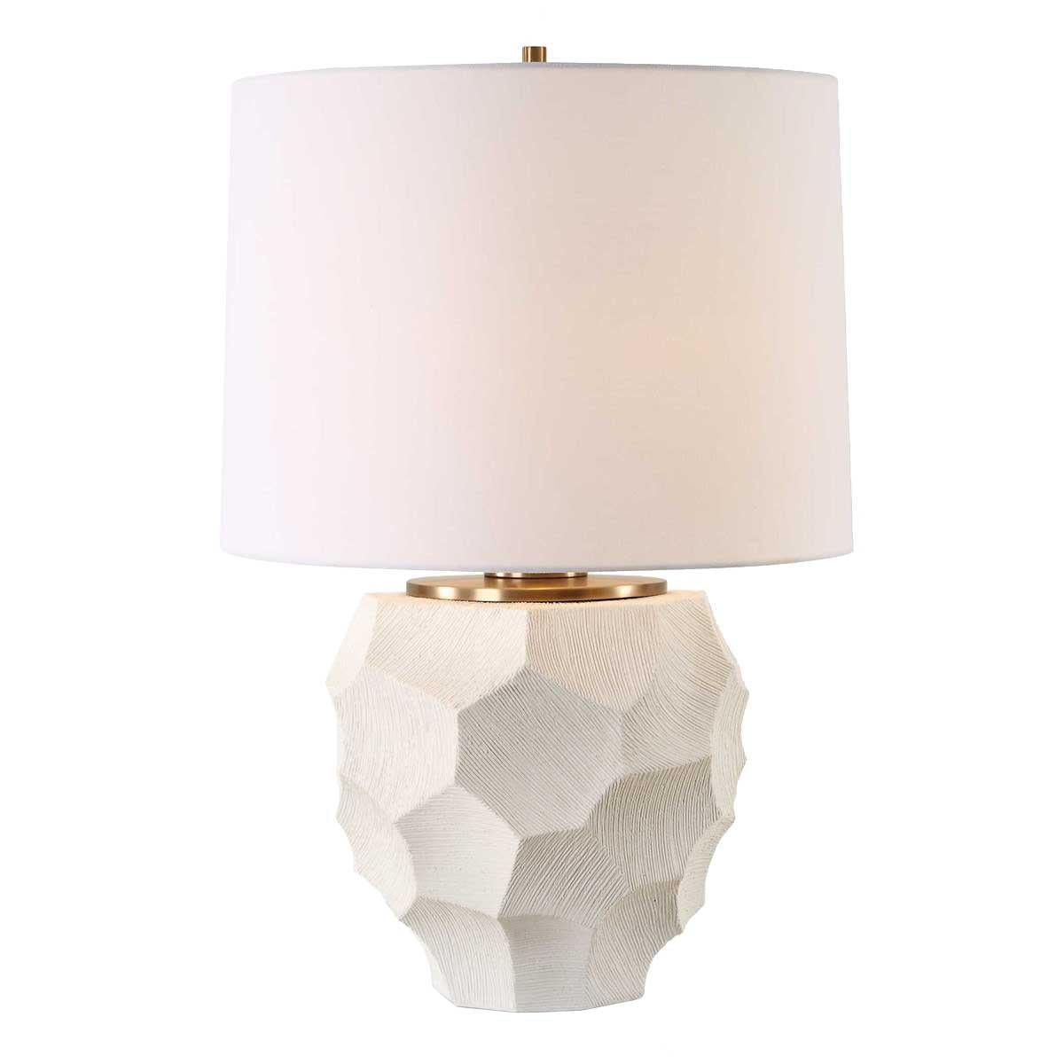 Uttermost Lighting On Edge Chalk White Table Lamp House of Isabella UK
