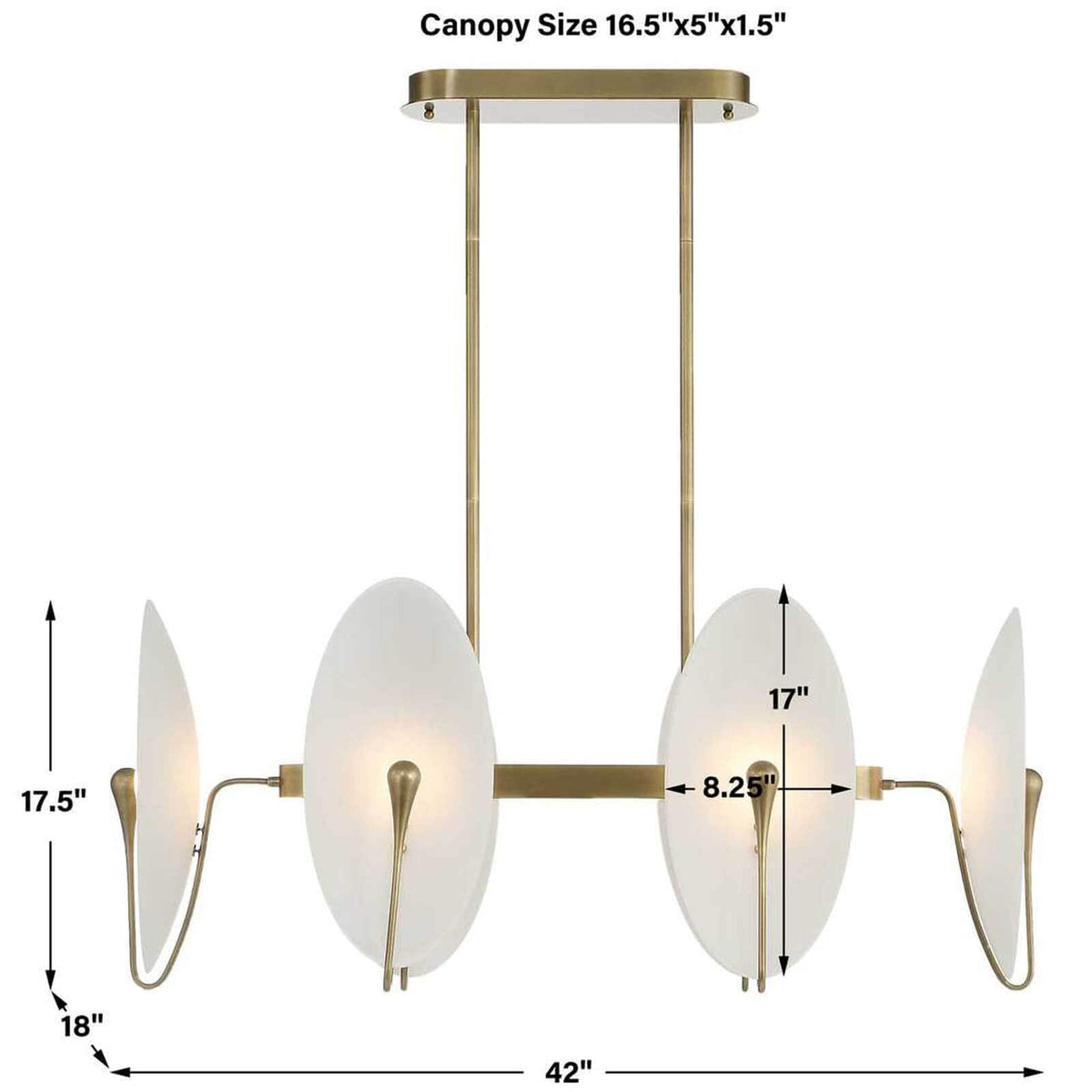 Uttermost Lighting Opal Wand 6 Light LED Pendant House of Isabella UK