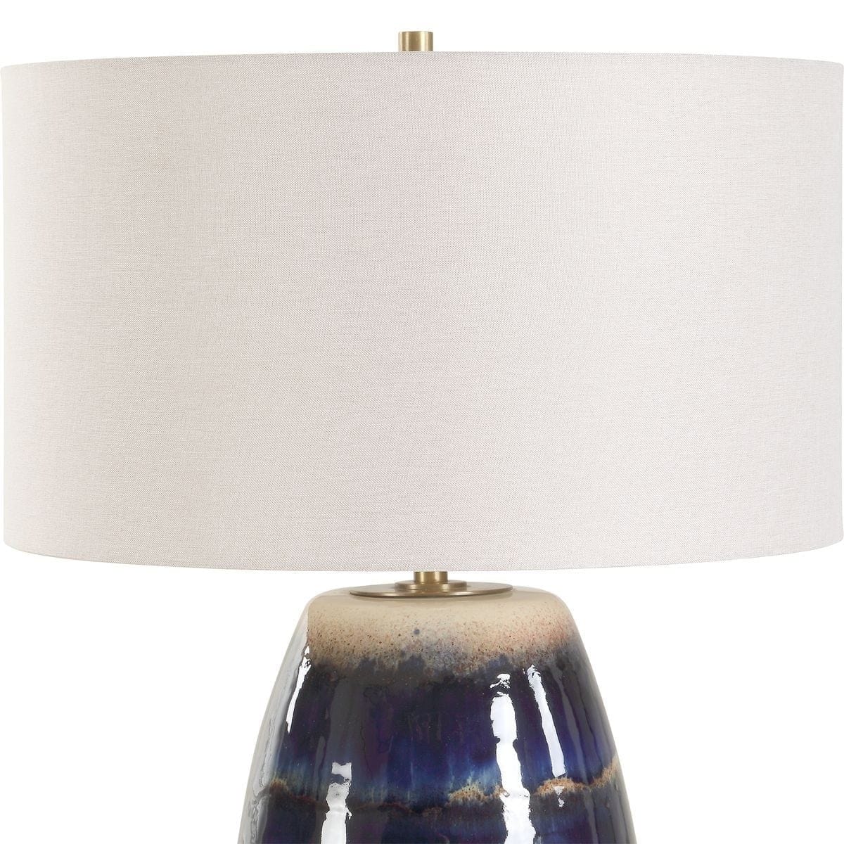 Uttermost Lighting Orleans Blue Glaze Table Lamp House of Isabella UK
