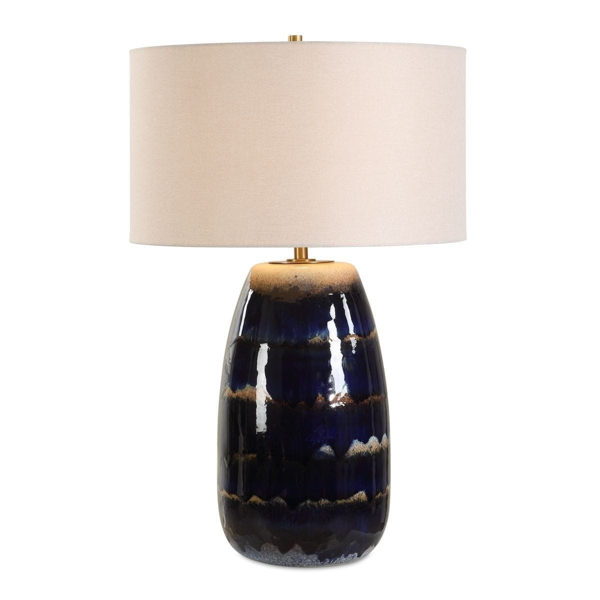 Uttermost Lighting Orleans Blue Glaze Table Lamp House of Isabella UK