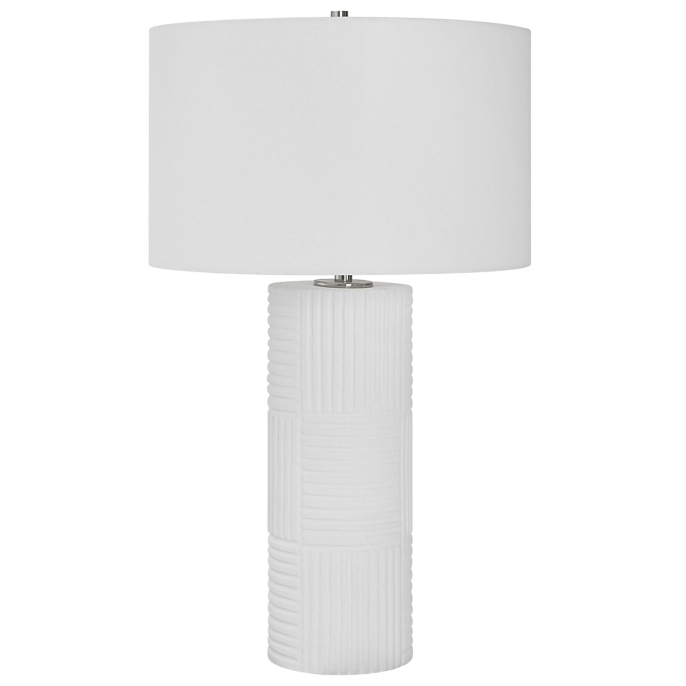 Uttermost Lighting Patchwork White Table Lamp House of Isabella UK