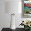 Uttermost Lighting Pavlova Glossy White Table Lamp House of Isabella UK