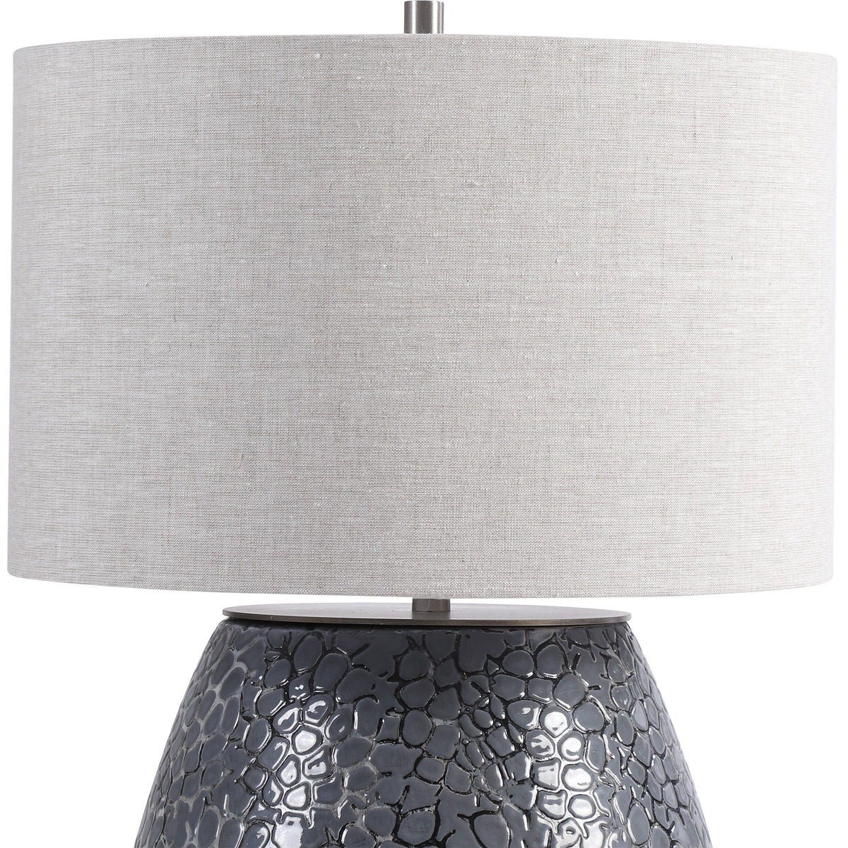 Uttermost Lighting Pebbles Metallic Gray Table Lamp House of Isabella UK