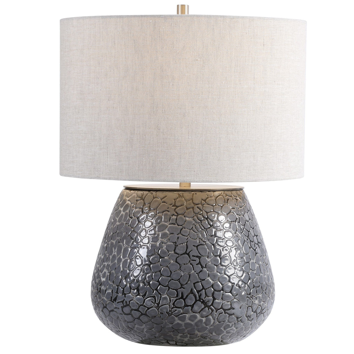 Uttermost Lighting Pebbles Metallic Gray Table Lamp House of Isabella UK