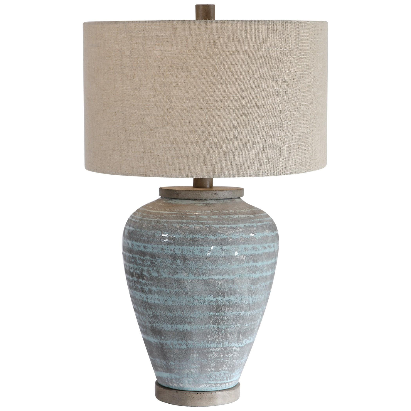 Uttermost Lighting Pelia Light Aqua Table Lamp House of Isabella UK