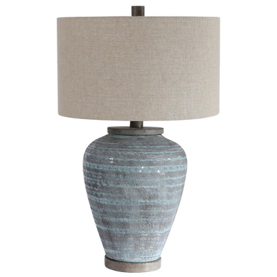 Uttermost Lighting Pelia Light Aqua Table Lamp House of Isabella UK