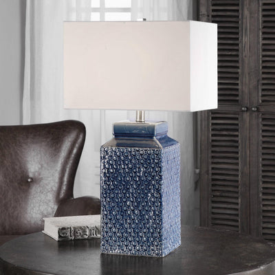 Uttermost Lighting Pero Sapphire Blue Lamp House of Isabella UK