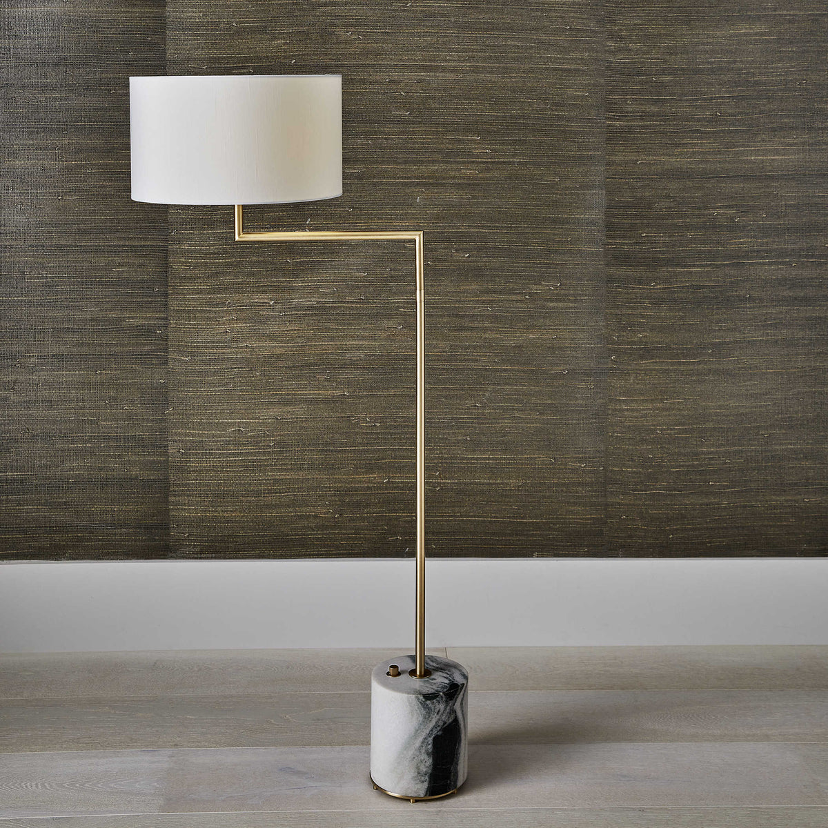 Uttermost Lighting Pivot Floor Lamp - Panda Marble/Brass House of Isabella UK
