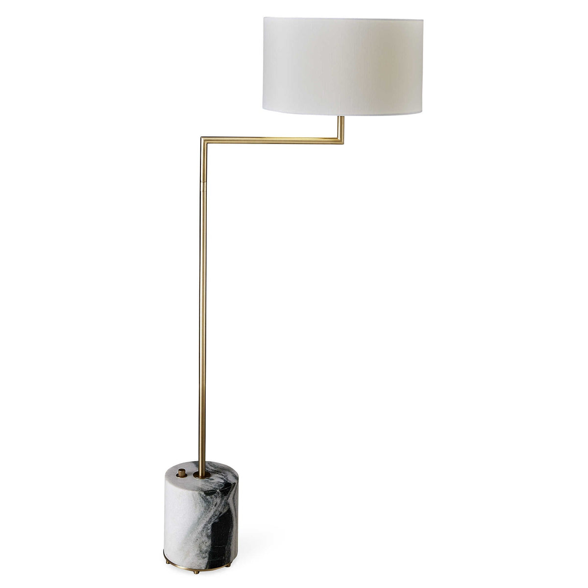 Uttermost Lighting Pivot Floor Lamp - Panda Marble/Brass House of Isabella UK