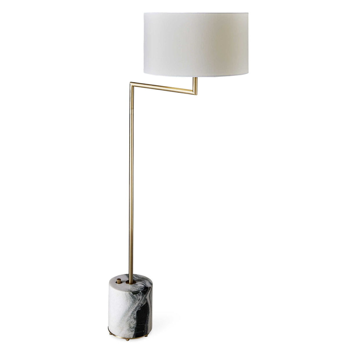 Uttermost Lighting Pivot Floor Lamp - Panda Marble/Brass House of Isabella UK