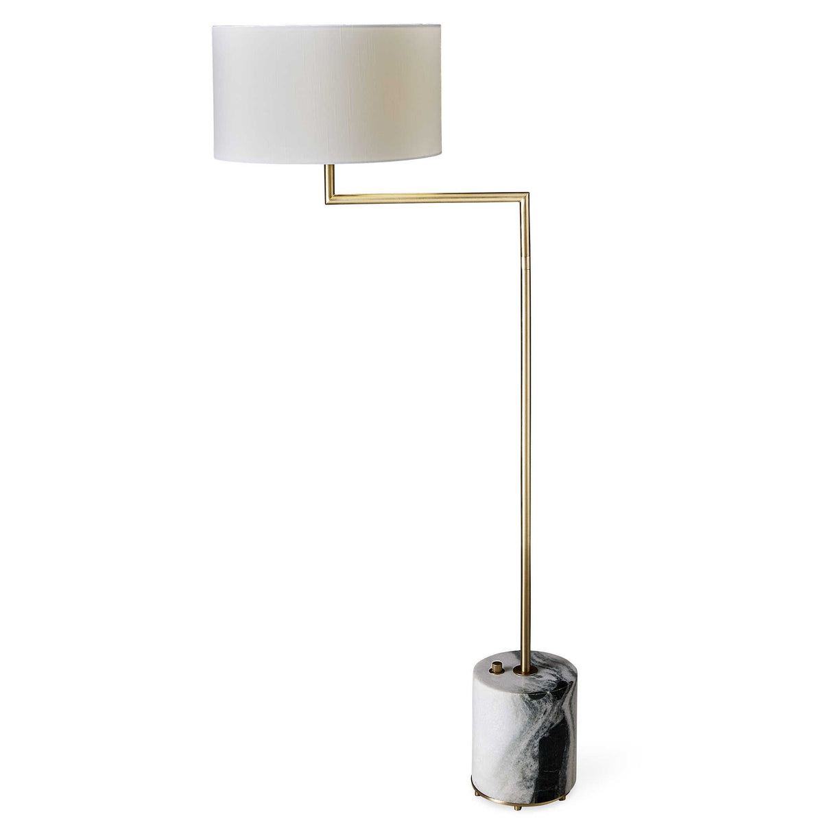 Uttermost Lighting Pivot Floor Lamp - Panda Marble/Brass House of Isabella UK