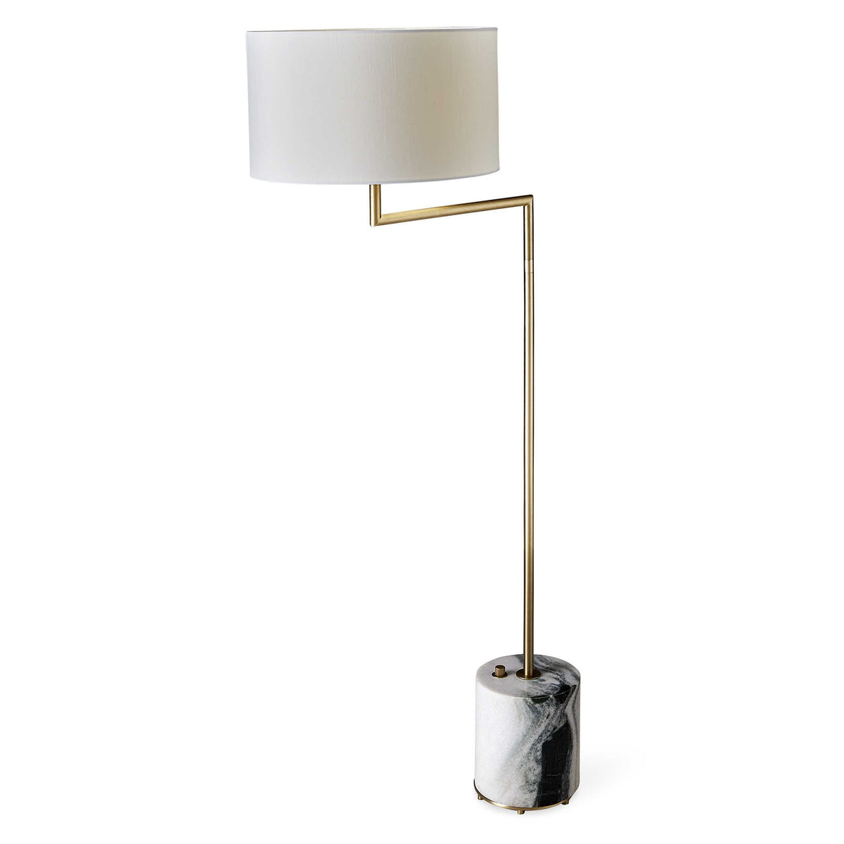 Uttermost Lighting Pivot Floor Lamp - Panda Marble/Brass House of Isabella UK