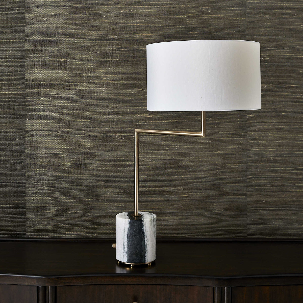 Uttermost Lighting Pivot Table Lamp - Panda Marble/Brass House of Isabella UK