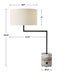 Uttermost Lighting Pivot Table Lamp - Travertine/Bronze House of Isabella UK