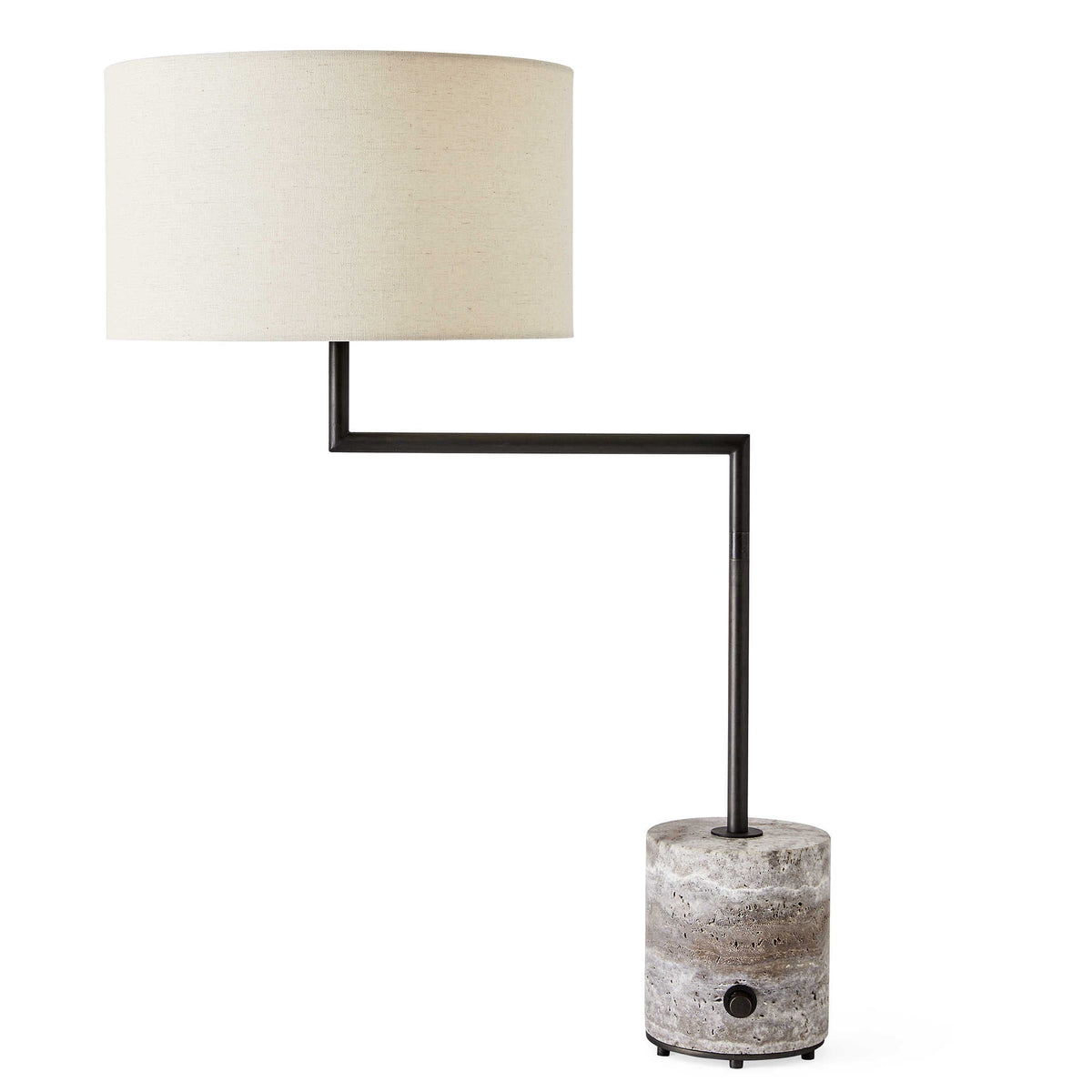 Uttermost Lighting Pivot Table Lamp - Travertine/Bronze House of Isabella UK