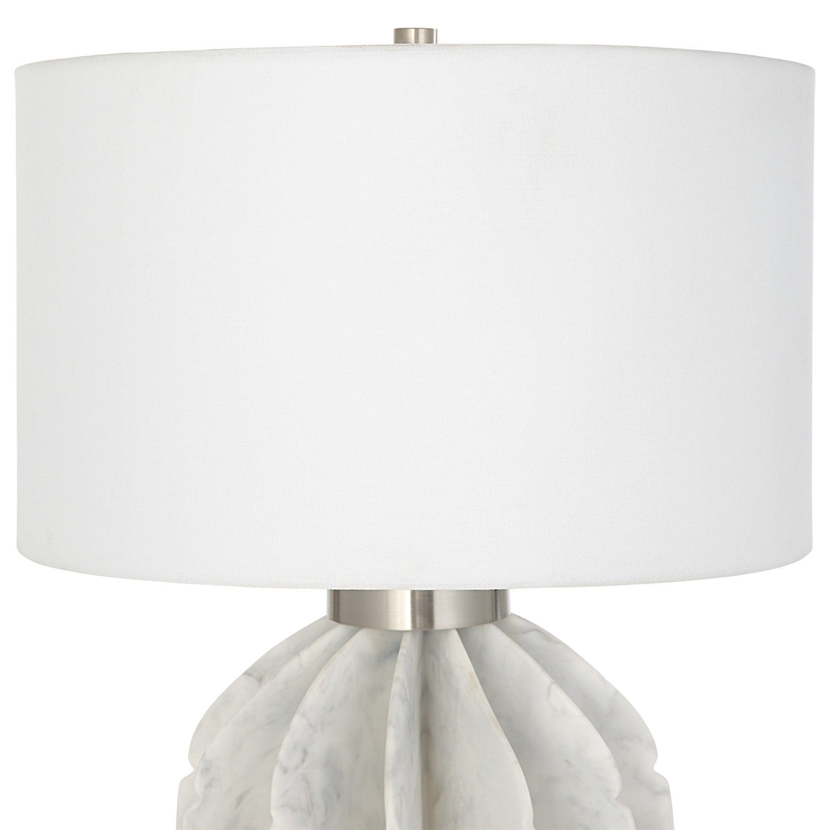 Uttermost Lighting Repetition White Marble Table Lamp House of Isabella UK