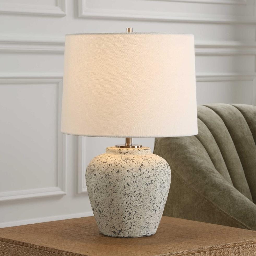 Uttermost Lighting Rupture Aged Ivory Table Lamp House of Isabella UK