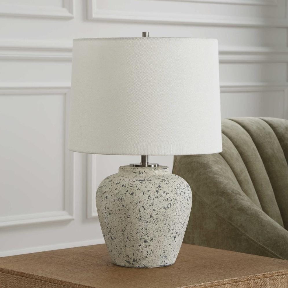 Uttermost Lighting Rupture Aged Ivory Table Lamp House of Isabella UK