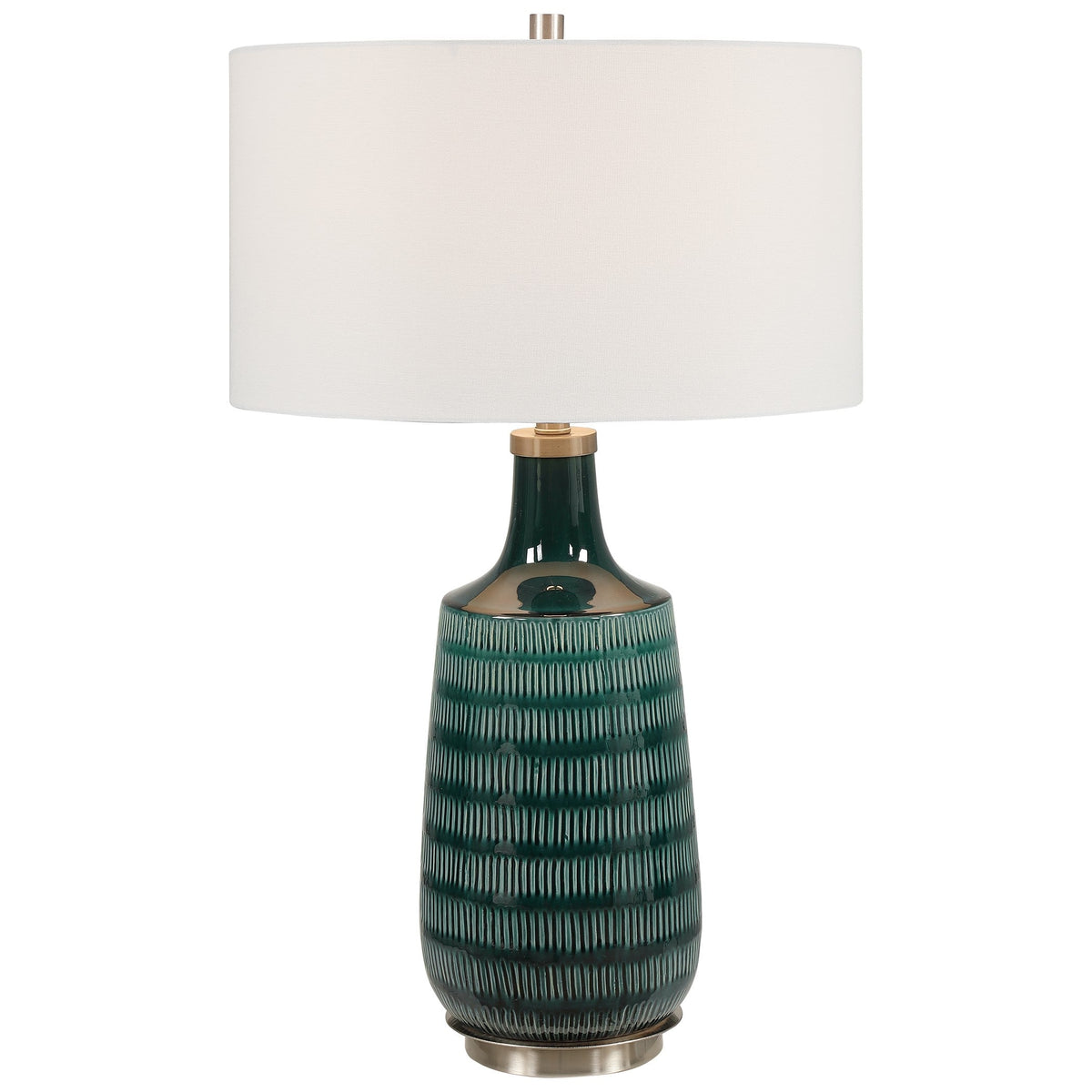 Uttermost Lighting Scouts Deep Green Table Lamp House of Isabella UK