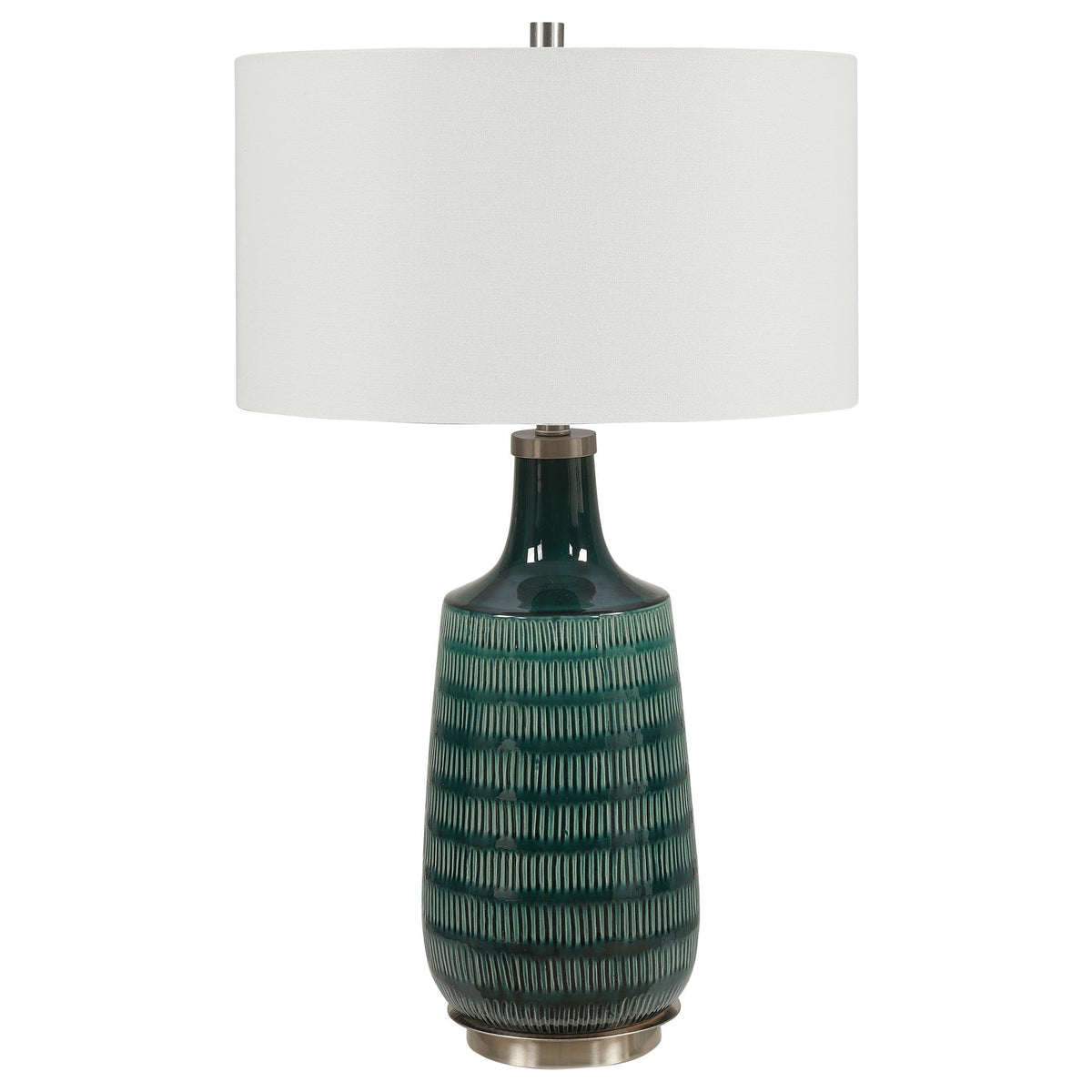 Uttermost Lighting Scouts Deep Green Table Lamp House of Isabella UK