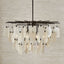 Uttermost Lighting Seeded Shield 8 Light Chandelier in Champagne House of Isabella UK