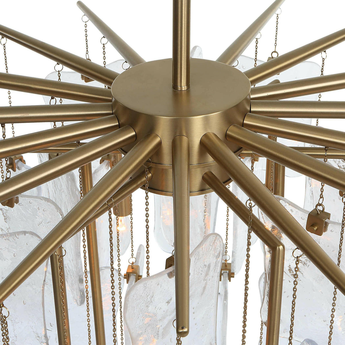 Seeded Shield, 8 Lt Chandelier.