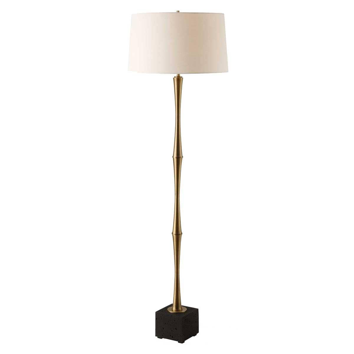 Uttermost Lighting Shino Antique Brass Floor Lamp House of Isabella UK