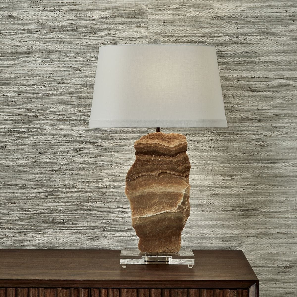 Uttermost Lighting Slice Table Lamp - Latte Onyx House of Isabella UK