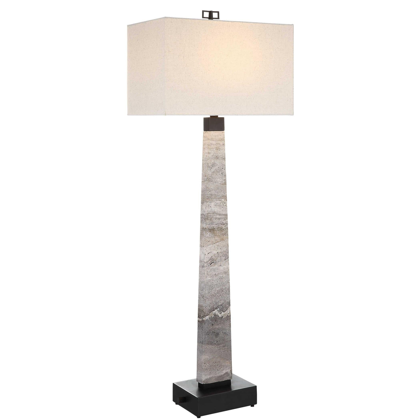 Uttermost Lighting Spire Buffet Lamp - Rustic Gray Stone/bronze House of Isabella UK