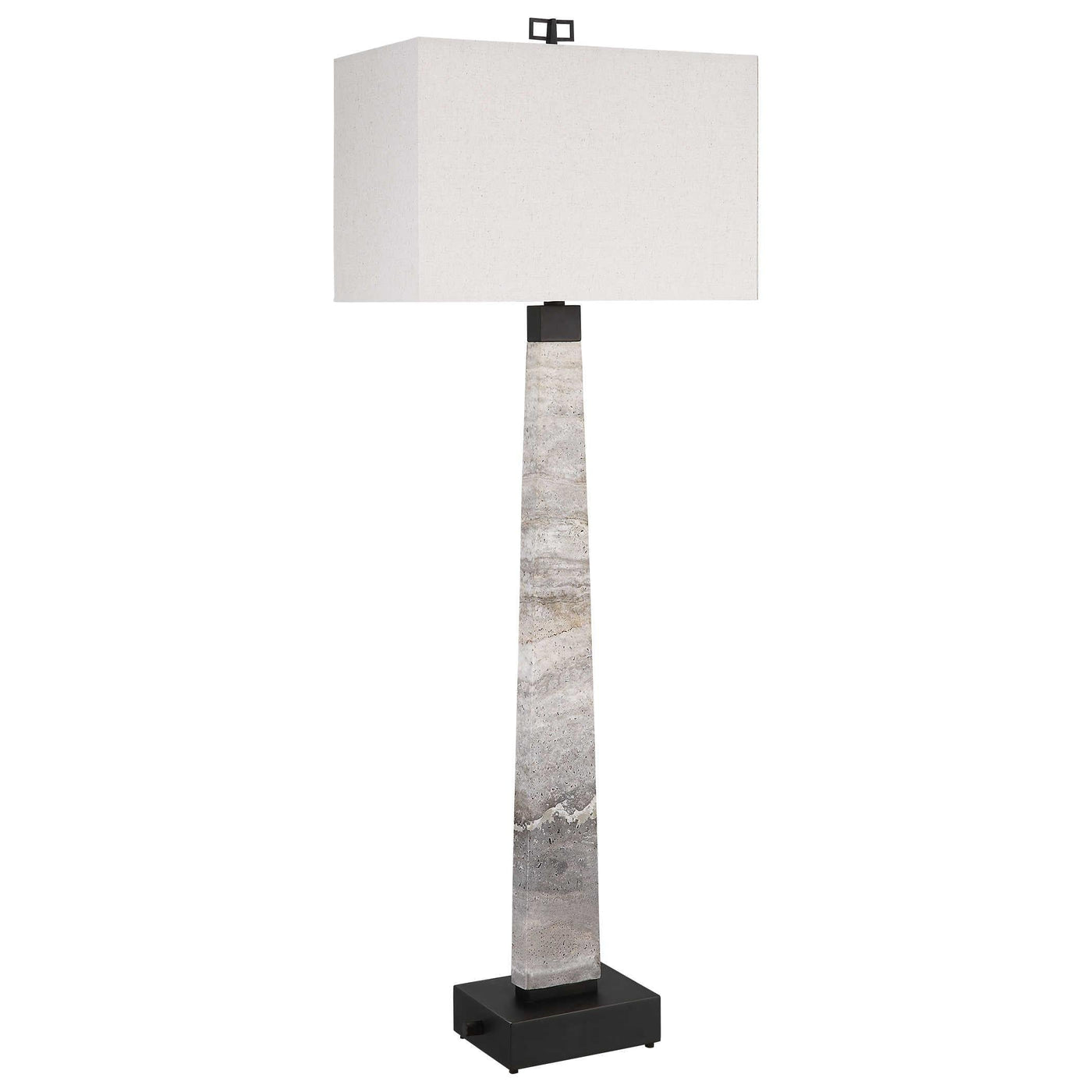 Uttermost Lighting Spire Buffet Lamp - Rustic Gray Stone/bronze House of Isabella UK