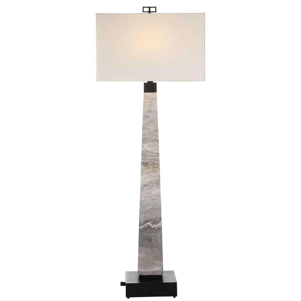 Spire Buffet Lamp - Rustic Gray Stone/bronze.