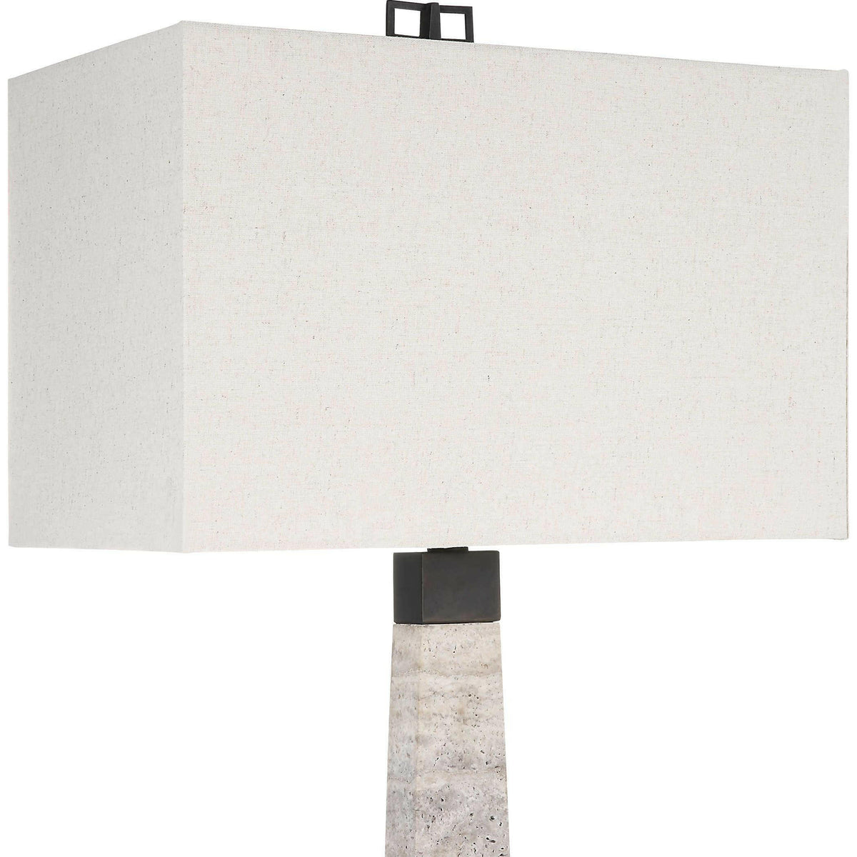 Spire Buffet Lamp - Rustic Gray Stone/bronze.