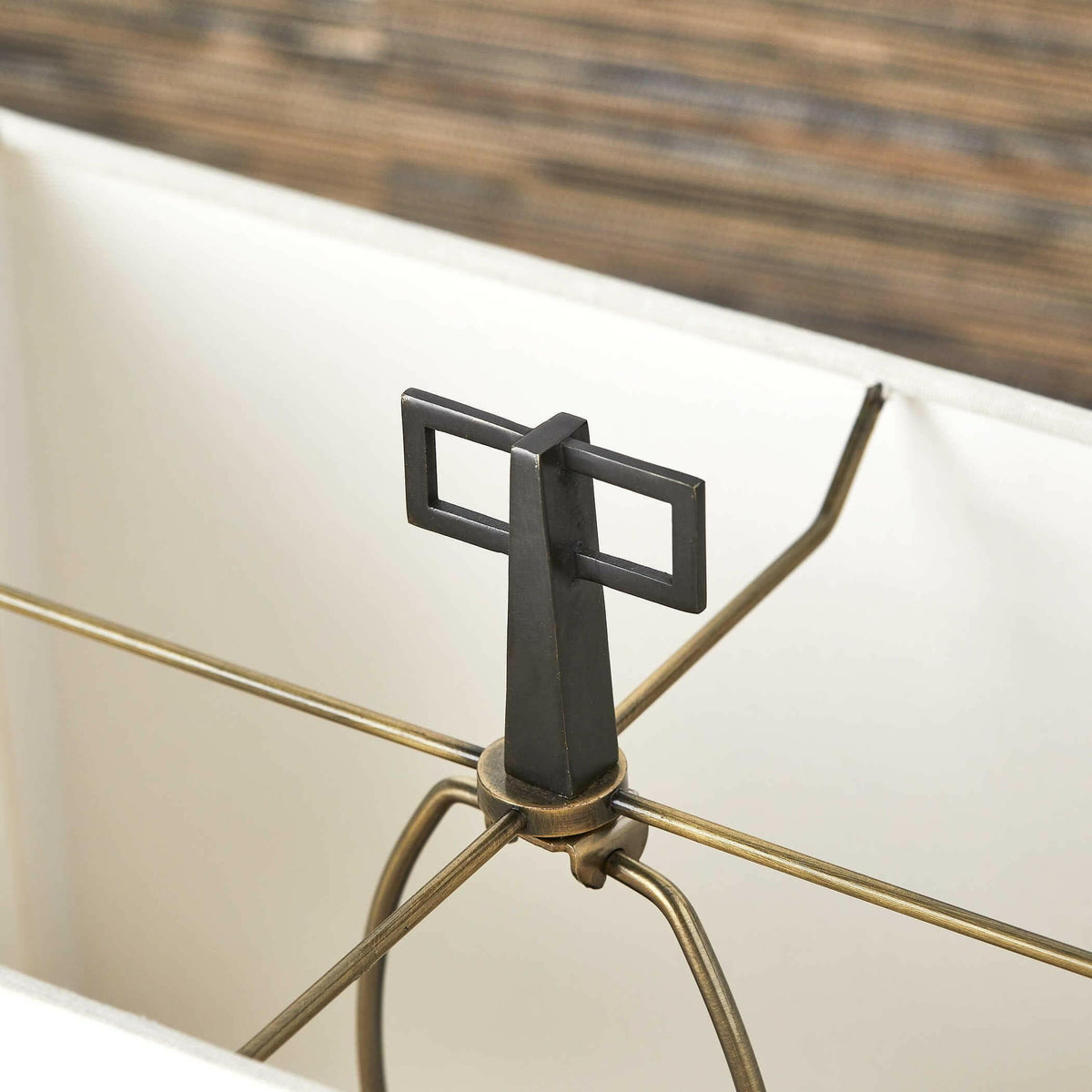 Spire Buffet Lamp - Rustic Gray Stone/bronze.