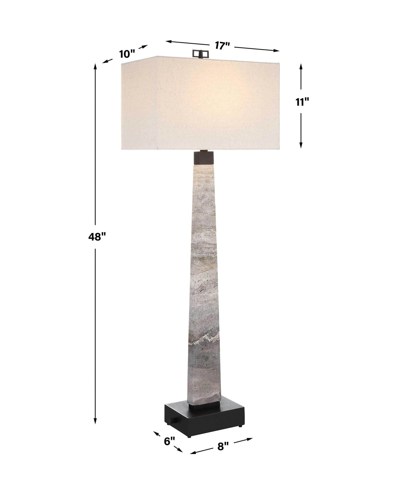 Uttermost Lighting Spire Buffet Lamp - Rustic Gray Stone/bronze House of Isabella UK