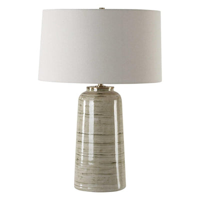 Uttermost Lighting Strata Tan Glaze Table Lamp House of Isabella UK