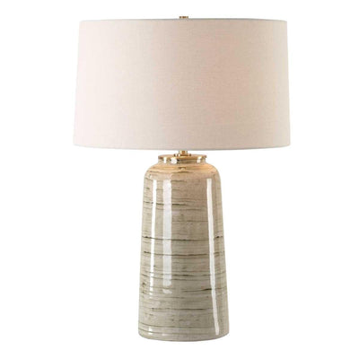 Uttermost Lighting Strata Tan Glaze Table Lamp House of Isabella UK