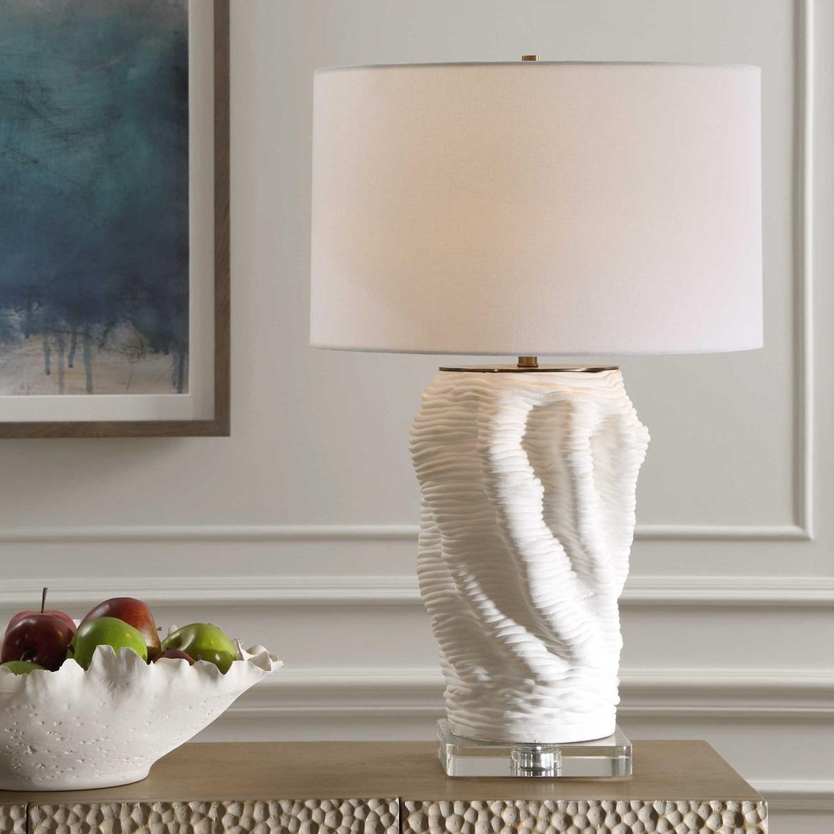 Uttermost Lighting Stratified White Table Lamp House of Isabella UK
