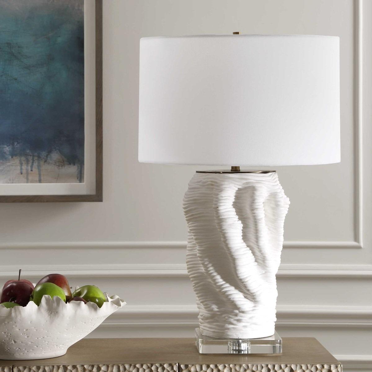 Uttermost Lighting Stratified White Table Lamp House of Isabella UK