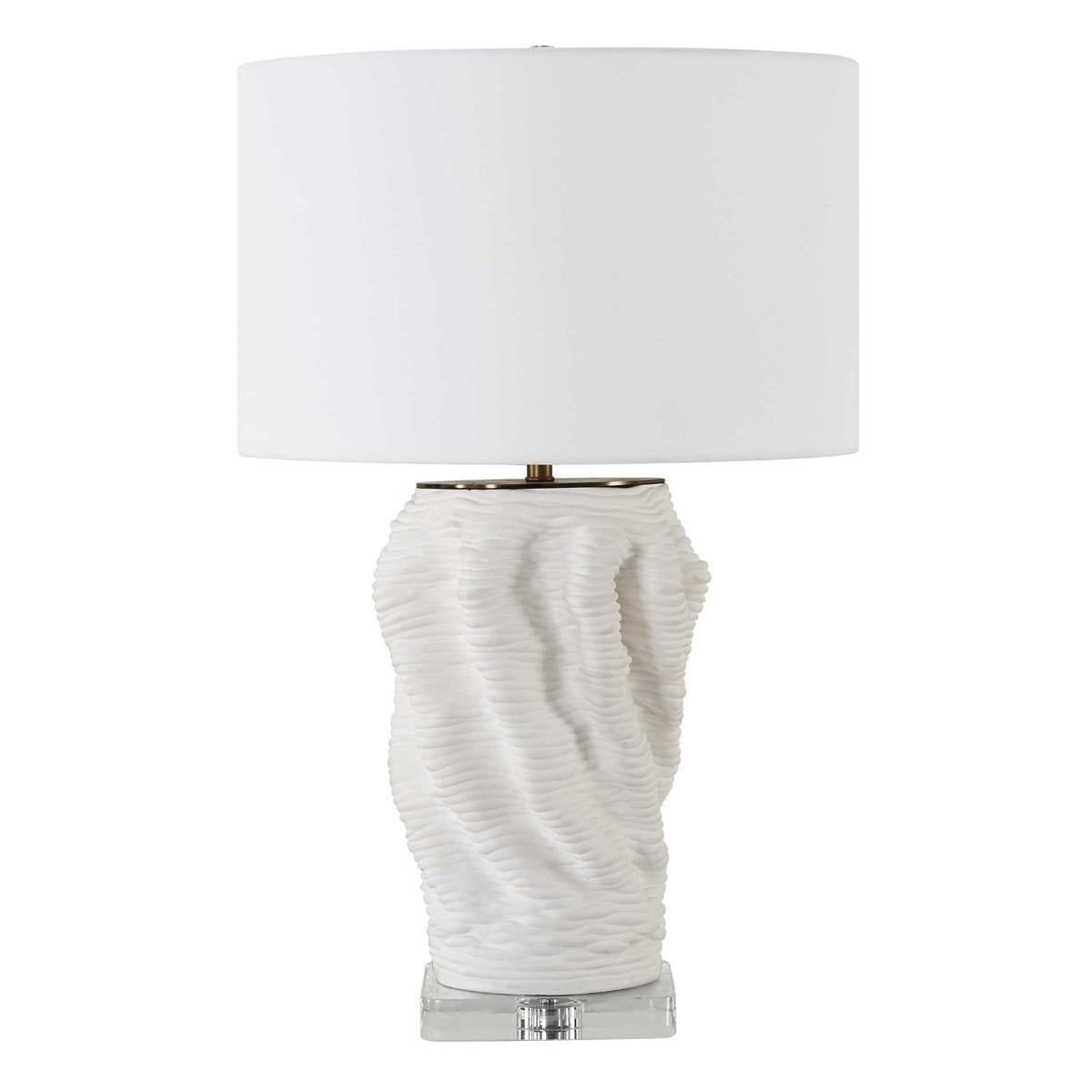 Uttermost Lighting Stratified White Table Lamp House of Isabella UK