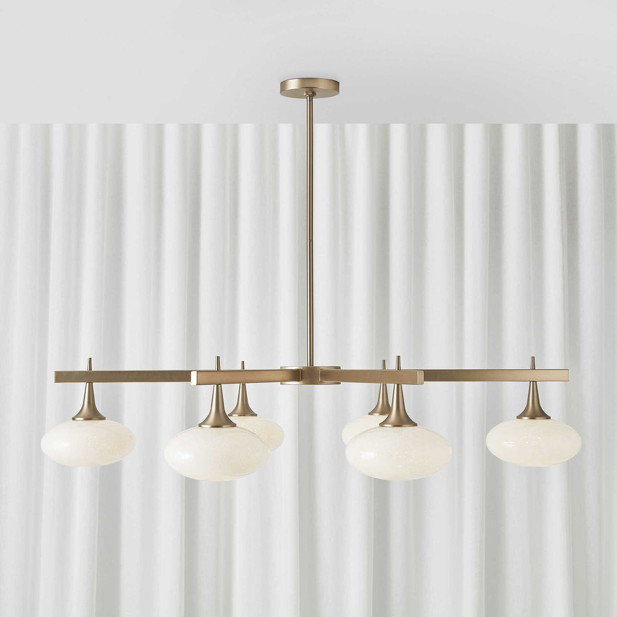 Uttermost Lighting Suspension 6 Light Chandelier in Rich Brass House of Isabella UK