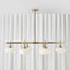 Uttermost Lighting Suspension 6 Light Chandelier in Rich Brass House of Isabella UK