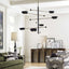 Uttermost Lighting Swinger 6 Light Pendant in Black House of Isabella UK