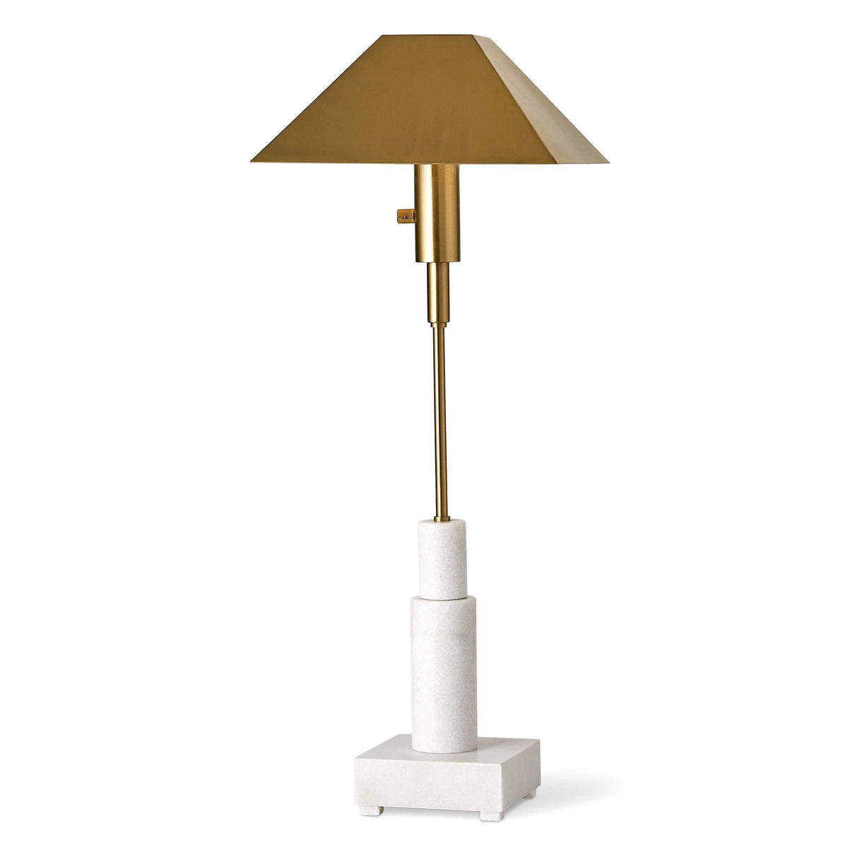 Uttermost Lighting Telescope Buffet Lamp - White Marble/Brass House of Isabella UK