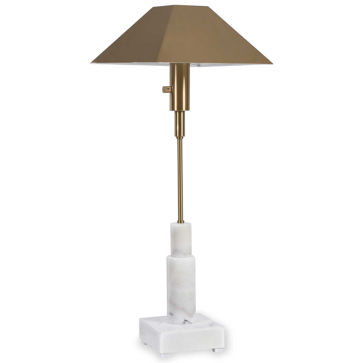 Uttermost Lighting Telescope Buffet Lamp - White Marble/Brass House of Isabella UK