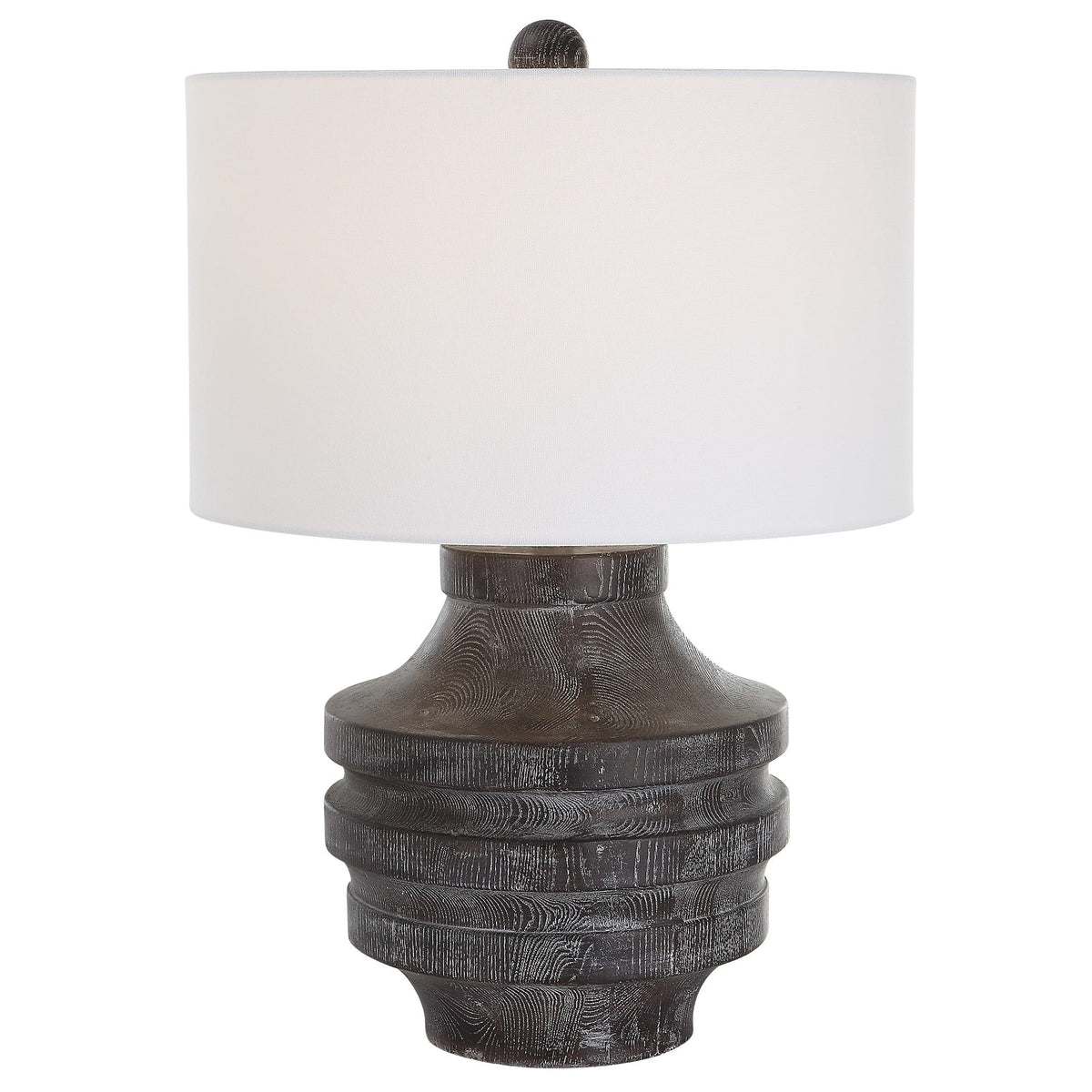 Uttermost Lighting Timber Carved Wood Table Lamp House of Isabella UK