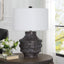 Uttermost Lighting Timber Carved Wood Table Lamp House of Isabella UK