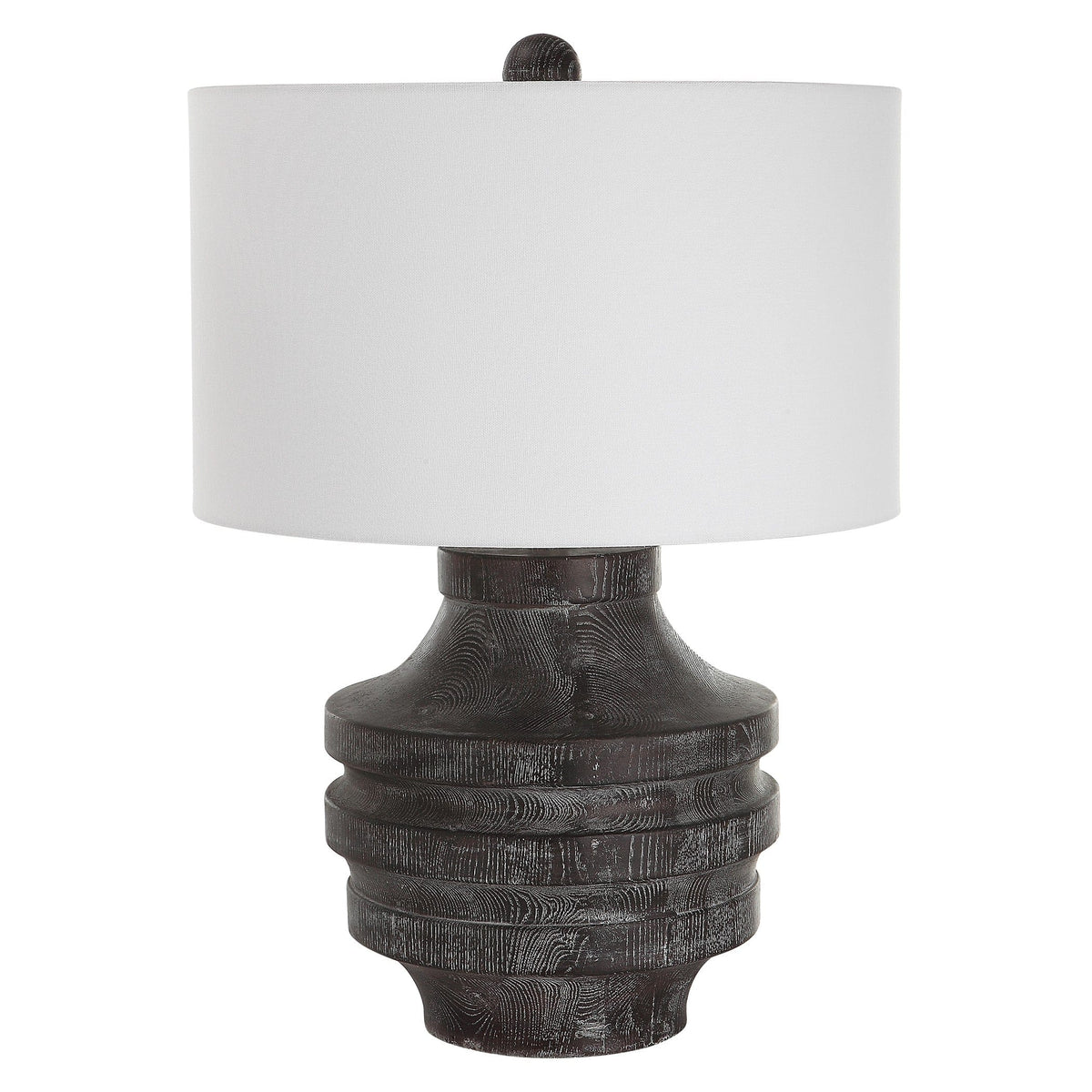 Uttermost Lighting Timber Carved Wood Table Lamp House of Isabella UK